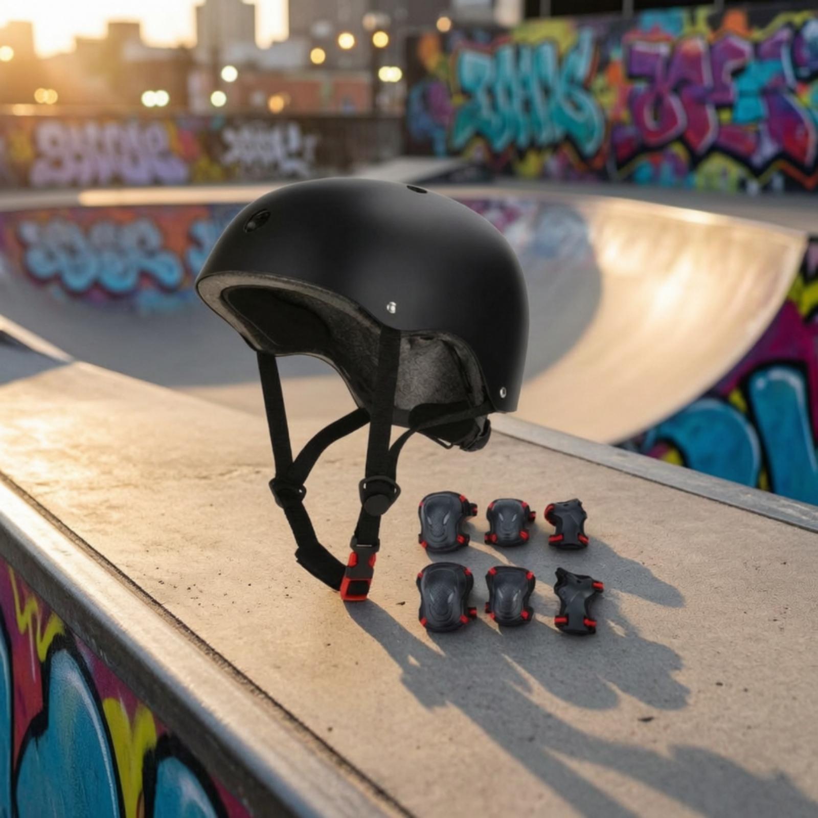 ABS Hard Shell Skate Helmet wi - Scooter Helmet Set 评论和价格
